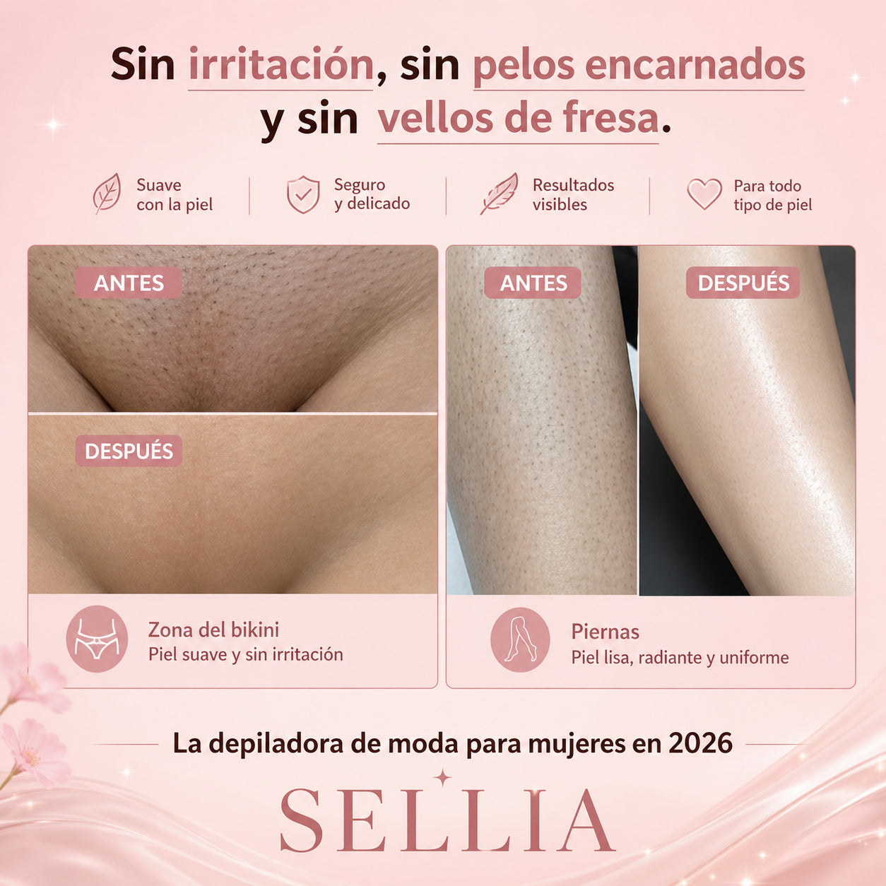 Sellia Glow – Afeitadora Corporal 2 en 1